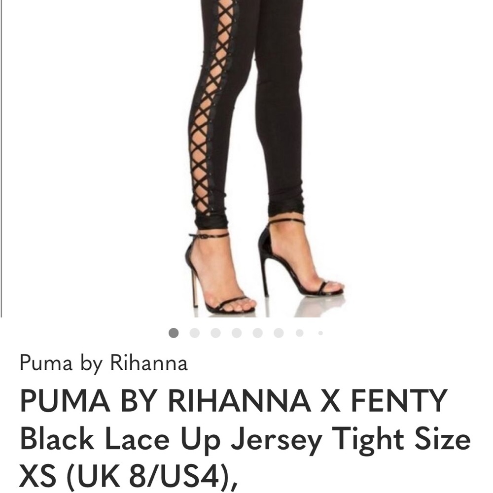 Fenty Beauty Black Lace-Up Leggings